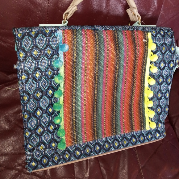 Textile hand bag made in Mexico - colorful purse - Picture 14 of 14